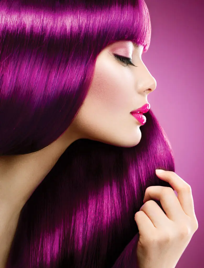 Purple Hair Extensions, hot fusion, micro bead, tape in, course, online training